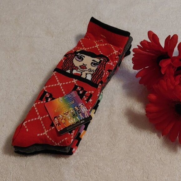 Rainbow High Knee high brand new boots socks 3 pairs toddler kids - Picture 1 of 5